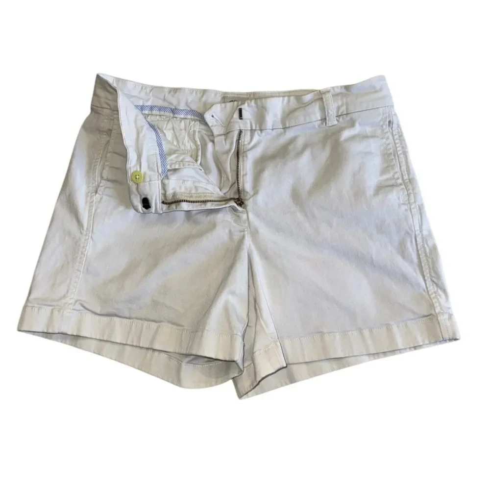 J. Crew Women's Neutral Chino Cotton Shorts - Size 8